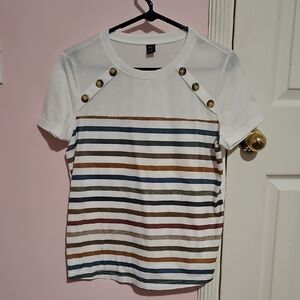 SHEIN White Crewneck Top - White